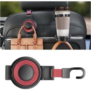 Car Seat Headrest Hooks, 3 in 1 Vehicle Seat Back Hanger for Cup and Phone